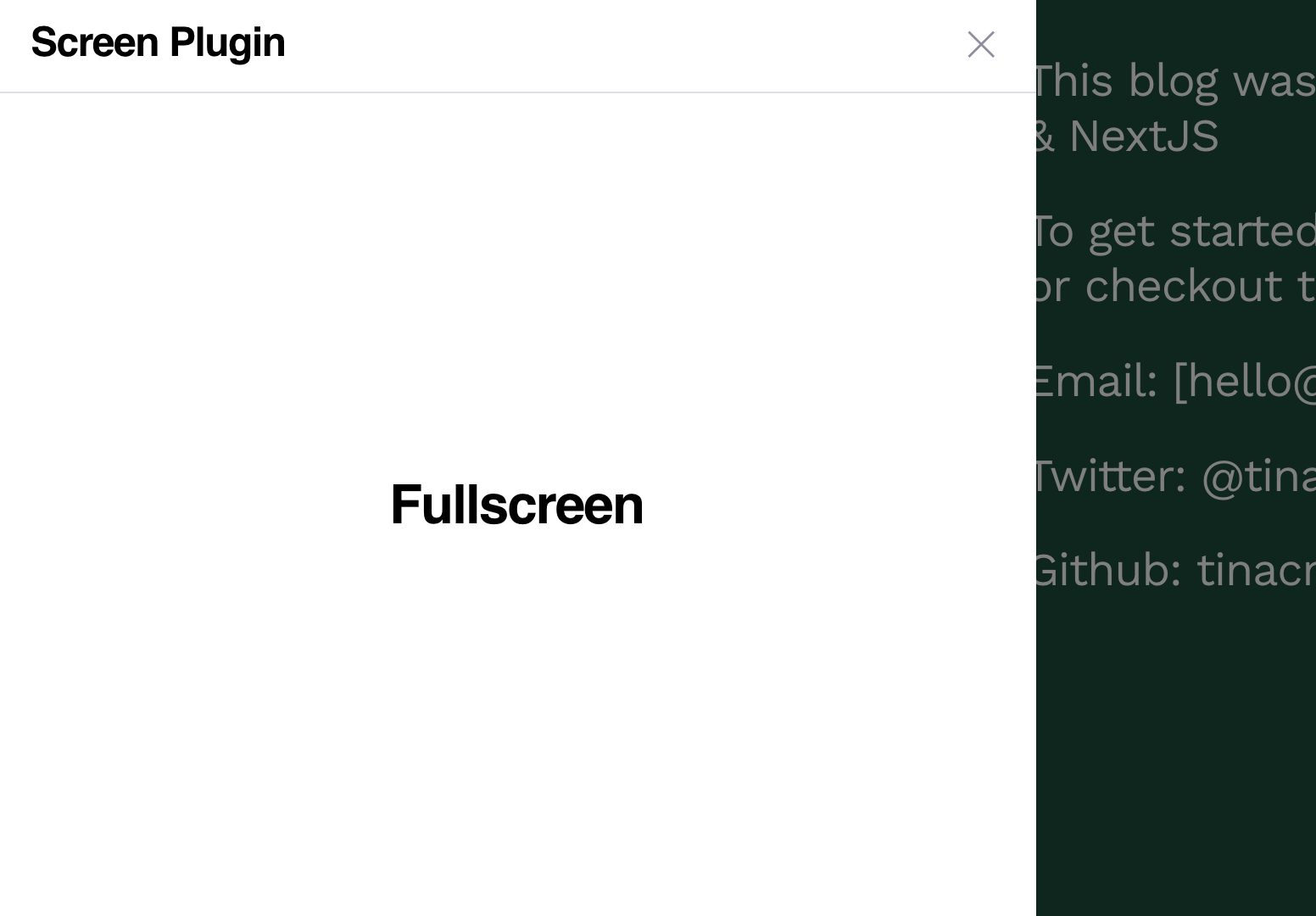 full screen plugin